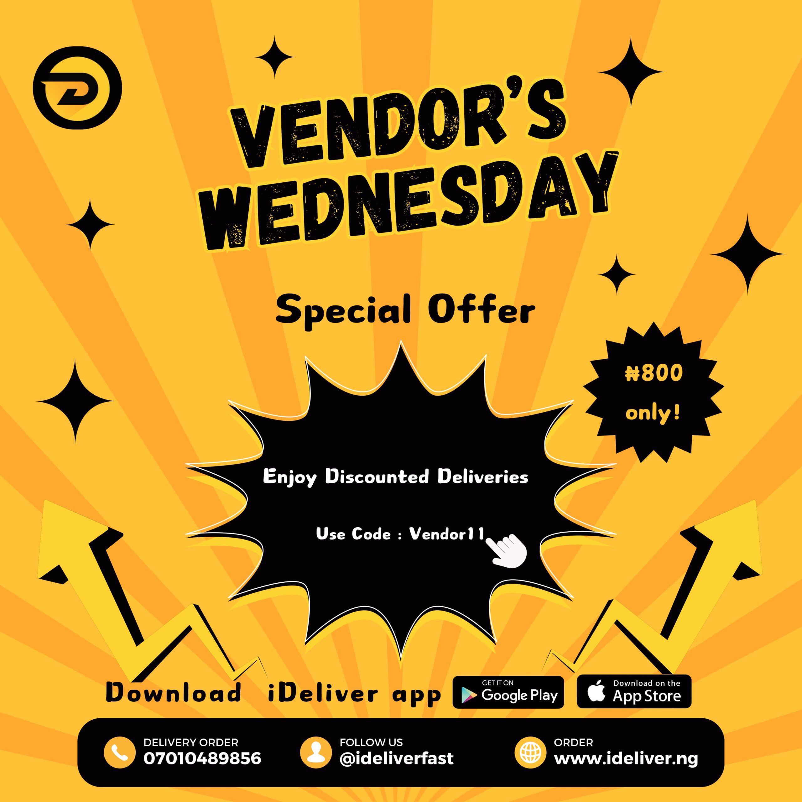 Vendor Wednesday Just Got Better: Discounted Deliveries at Just N800! 🚚💨